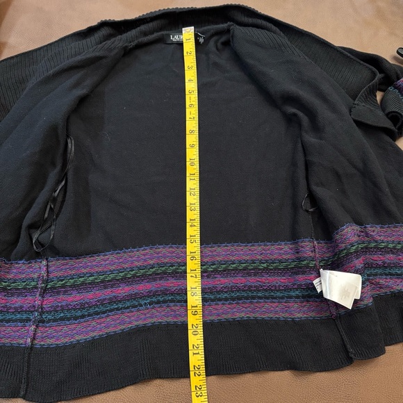 LAUREN Ralph Lauren Fair Isle Cotton-Blend Cardigan Size Medium. - Picture 8 of 10